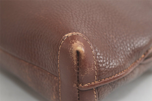 Authentic GUCCI Vintage Shoulder Cross Body Bag Purse Leather Brown 4906K