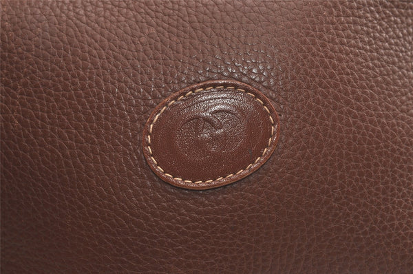 Authentic GUCCI Vintage Shoulder Cross Body Bag Purse Leather Brown 4906K