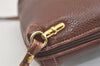 Authentic GUCCI Vintage Shoulder Cross Body Bag Purse Leather Brown 4906K