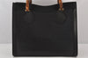 Authentic GUCCI Vintage Bamboo Hand Bag Leather Black Junk 4907K