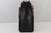 Authentic GUCCI Vintage Bamboo Hand Bag Leather Black Junk 4907K