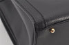 Authentic GUCCI Vintage Bamboo Hand Bag Leather Black Junk 4907K