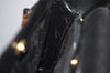 Authentic GUCCI Vintage Bamboo Hand Bag Leather Black Junk 4907K