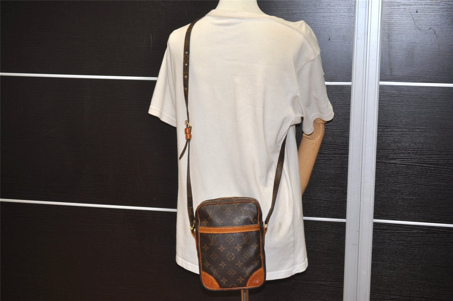 Authentic Louis Vuitton Monogram Danube Shoulder Cross Body Bag M45266 LV 4908J