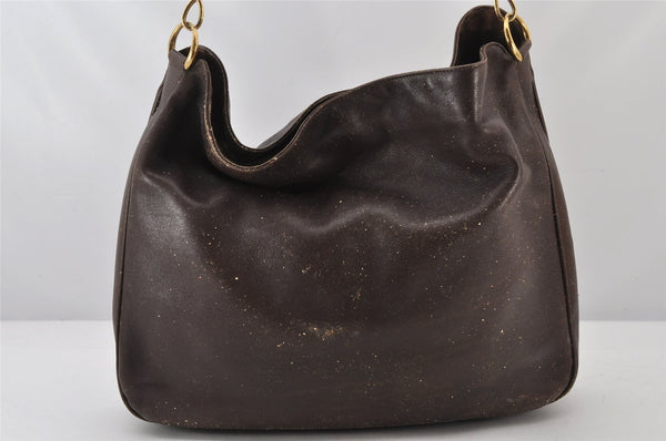 Authentic GUCCI Bamboo 2Way Shoulder Bag Leather Brown Junk 4908K