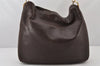 Authentic GUCCI Bamboo 2Way Shoulder Bag Leather Brown Junk 4908K