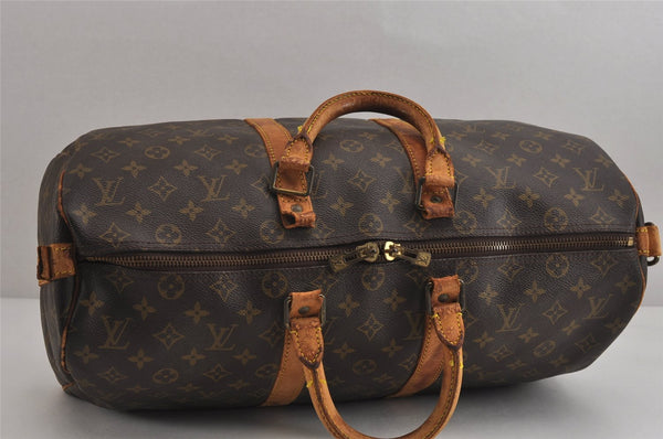 Authentic Louis Vuitton Monogram Keepall Bandouliere 45 M41418 Boston Bag 4909J