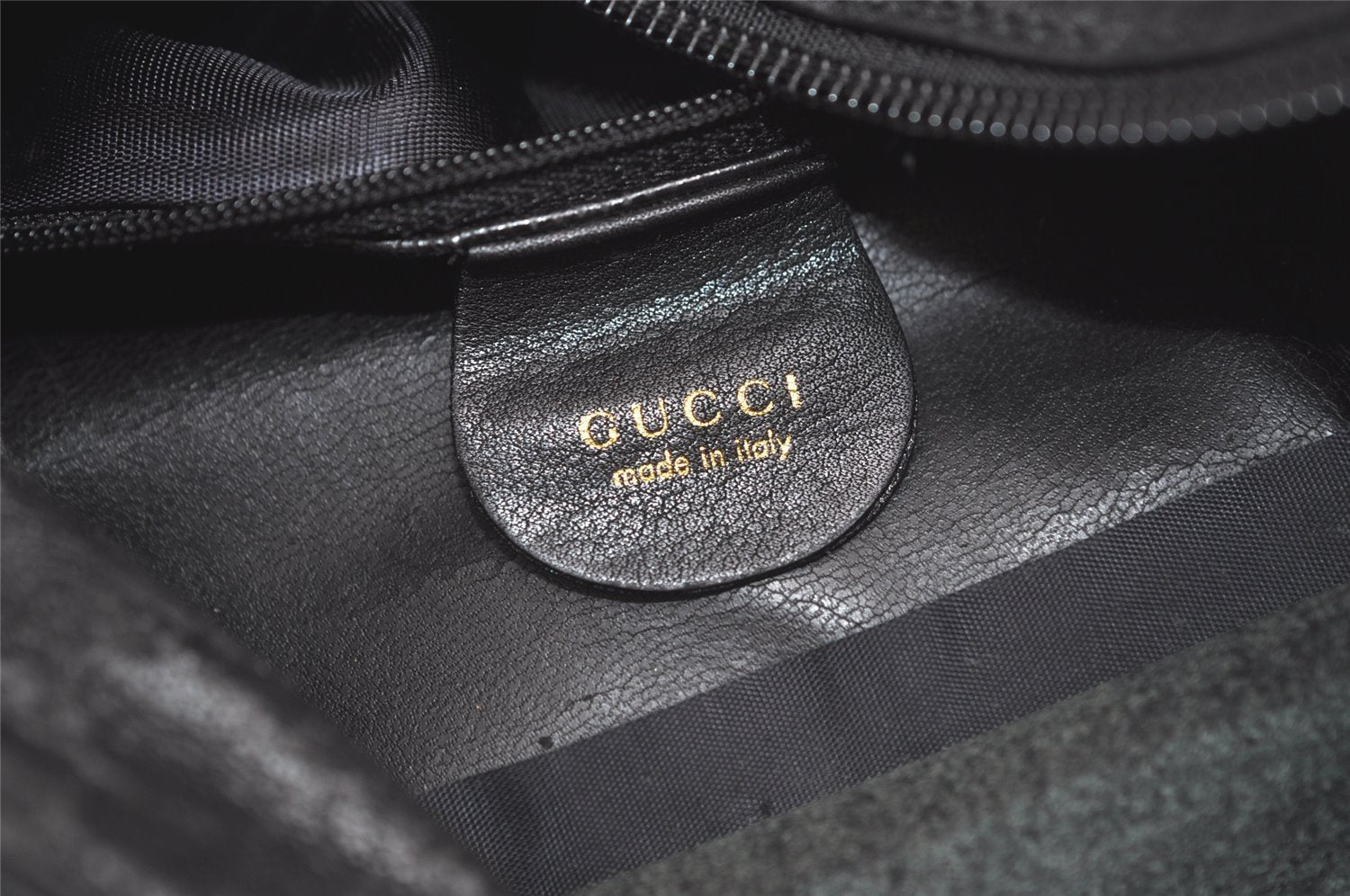 Authentic GUCCI Vintage Bamboo 2Way Shoulder Tote Bag Leather Black Junk 4909K