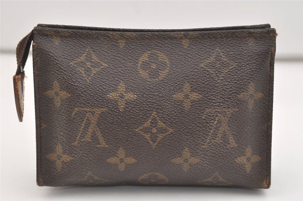 Auth Louis Vuitton Monogram Poche Toilette 15 M47546 Cosmetics Pouch Junk 4913J