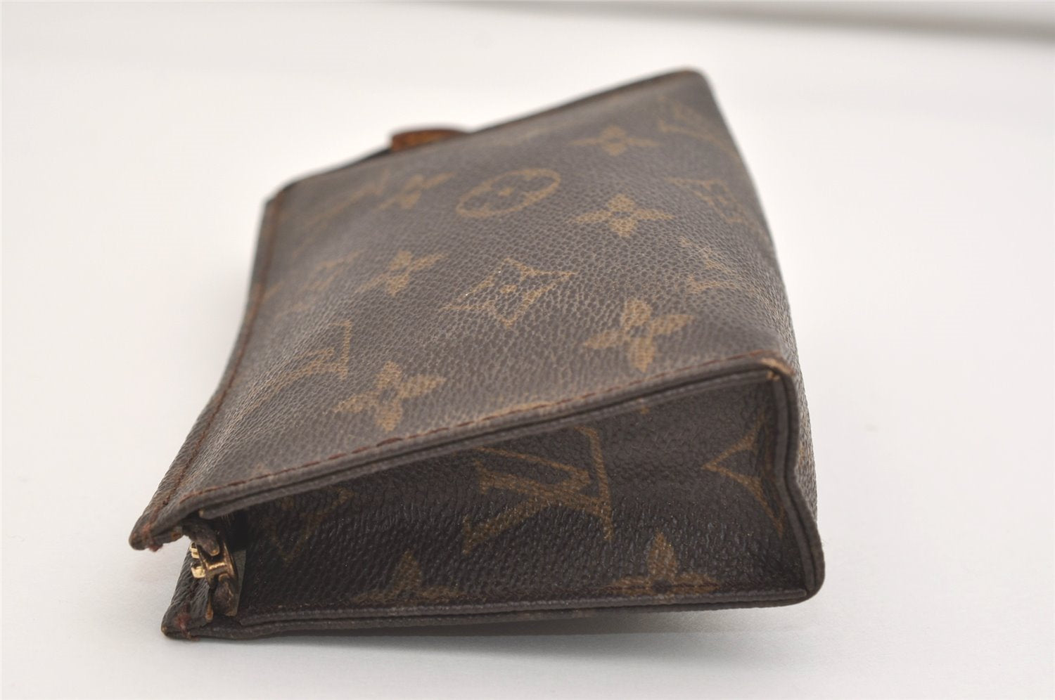 Auth Louis Vuitton Monogram Poche Toilette 15 M47546 Cosmetics Pouch Junk 4913J