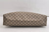 Authentic GUCCI Vintage Shoulder Tote Bag GG PVC Leather Brown 4913K