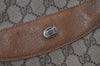Authentic GUCCI Vintage Shoulder Tote Bag GG PVC Leather Brown 4913K