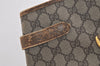 Authentic GUCCI Vintage Shoulder Tote Bag GG PVC Leather Brown 4913K