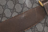 Authentic GUCCI Vintage Shoulder Tote Bag GG PVC Leather Brown 4913K