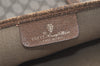 Authentic GUCCI Vintage Shoulder Tote Bag GG PVC Leather Brown 4913K