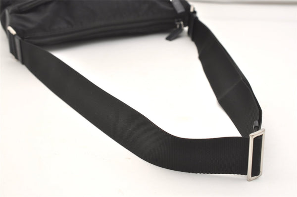Authentic PRADA Nylon Tessuto Leather Shoulder Cross Body Bag Purse Black 4914J