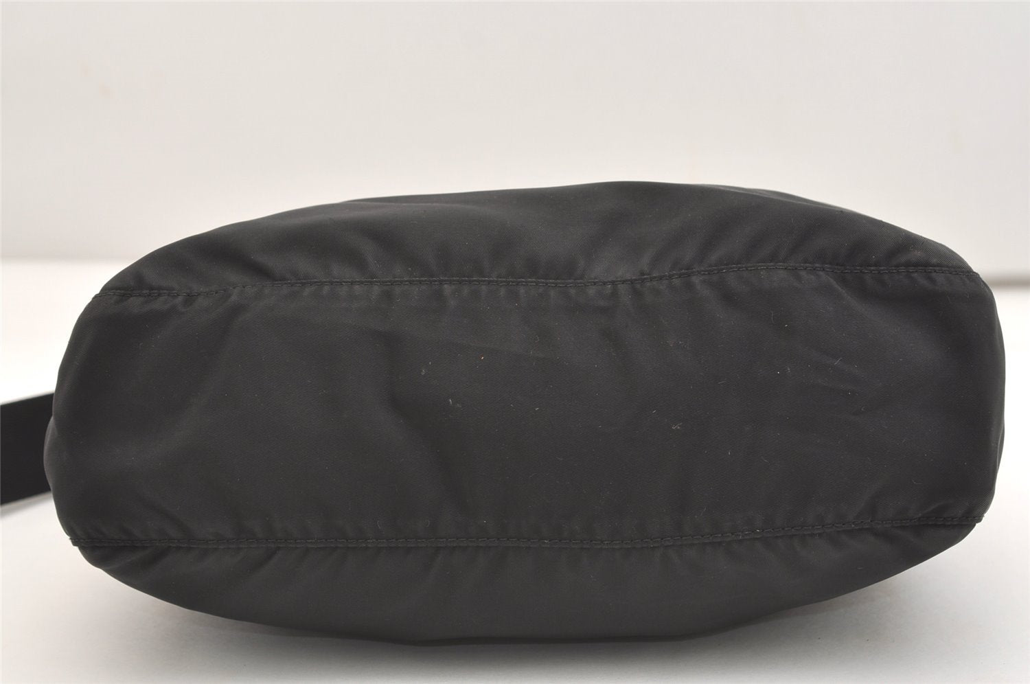 Authentic PRADA Nylon Tessuto Leather Shoulder Cross Body Bag Purse Black 4914J