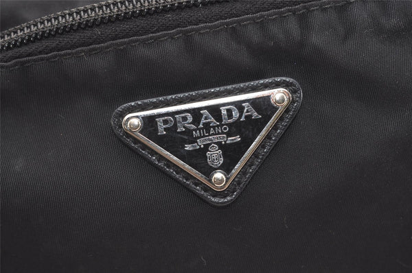 Authentic PRADA Nylon Tessuto Leather Shoulder Cross Body Bag Purse Black 4914J