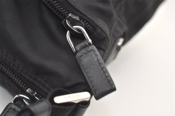 Authentic PRADA Nylon Tessuto Leather Shoulder Cross Body Bag Purse Black 4914J