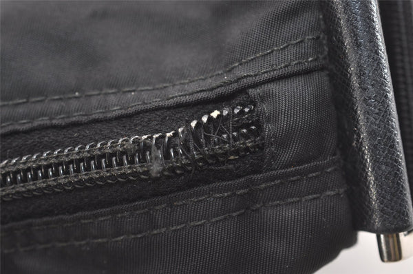 Authentic PRADA Nylon Tessuto Leather Shoulder Cross Body Bag Purse Black 4914J