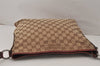 Authentic GUCCI Shoulder Cross Body Bag GG Canvas Leather 113013 Brown 4914K