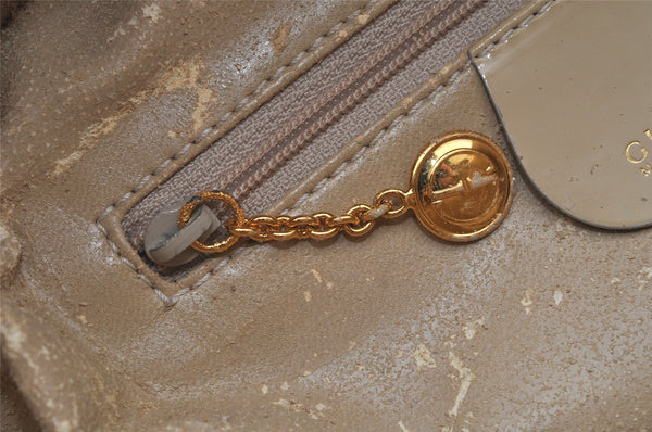Authentic GUCCI Bamboo 2Way Shoulder Hand Bag Enamel Beige Junk 4915K