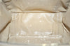 Authentic GUCCI Bamboo 2Way Shoulder Hand Bag Enamel Beige Junk 4915K