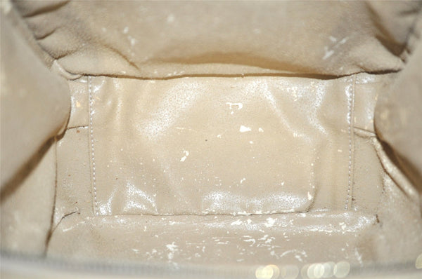 Authentic GUCCI Bamboo 2Way Shoulder Hand Bag Enamel Beige Junk 4915K