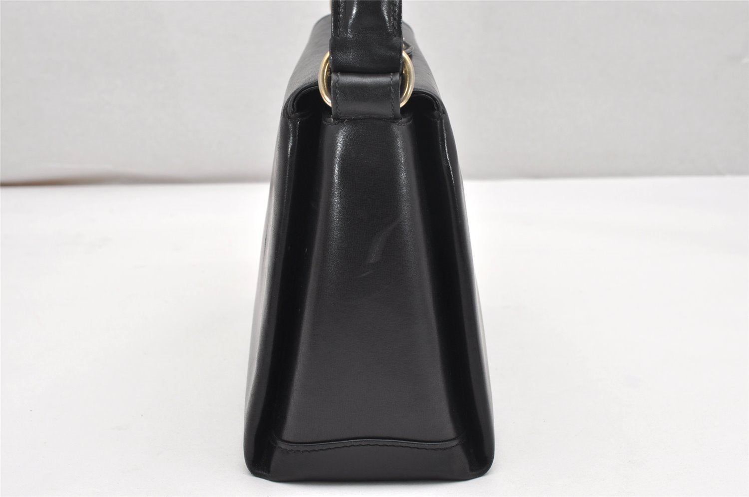 Authentic GUCCI Vintage Shoulder Hand Bag Purse Leather Black 4916K