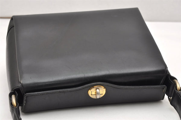 Authentic GUCCI Vintage Shoulder Hand Bag Purse Leather Black 4916K