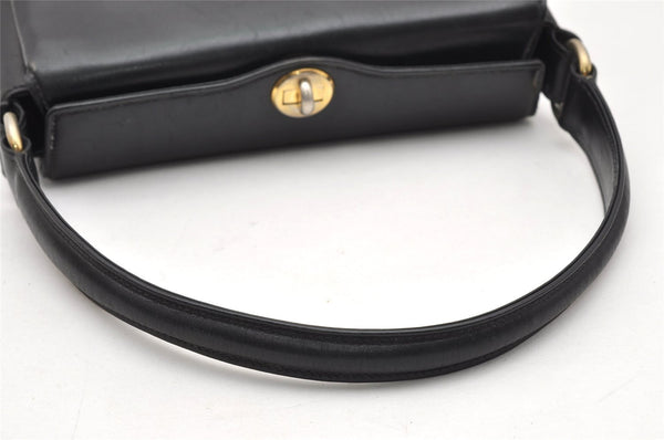 Authentic GUCCI Vintage Shoulder Hand Bag Purse Leather Black 4916K