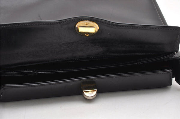 Authentic GUCCI Vintage Shoulder Hand Bag Purse Leather Black 4916K