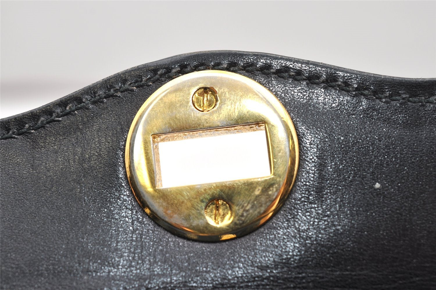 Authentic GUCCI Vintage Shoulder Hand Bag Purse Leather Black 4916K