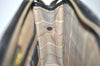 Authentic Burberrys Vintage Leather Clutch Hand Bag Purse Black 4917J