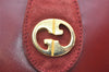 Authentic GUCCI Vintage Shoulder Hand Bag Purse Suede Leather Bordeaux 4917K