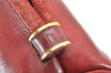 Authentic GUCCI Vintage Shoulder Hand Bag Purse Suede Leather Bordeaux 4917K
