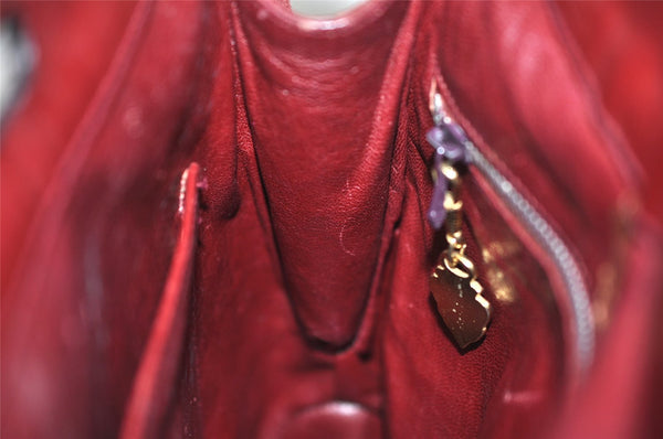 Authentic GUCCI Vintage Shoulder Hand Bag Purse Suede Leather Bordeaux 4917K