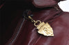 Authentic GUCCI Vintage Shoulder Hand Bag Purse Suede Leather Bordeaux 4917K