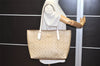 Authentic COACH Signature Shoulder Tote Bag PVC Leather Beige 4918J