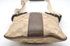 Authentic COACH Signature Colette Shoulder Bag Canvas Leather 44752 Beige 4918K