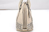 Authentic COACH Bleecker Studs 2Way Shoulder Hand Bag Leather 32244 Beige 4919K