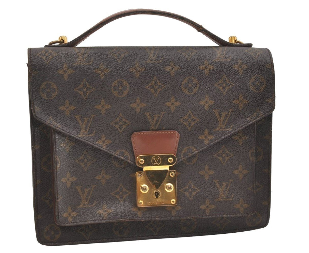 Authentic Louis Vuitton Monogram Monceau 2Way Shoulder Hand Bag M51185 LV 4920J