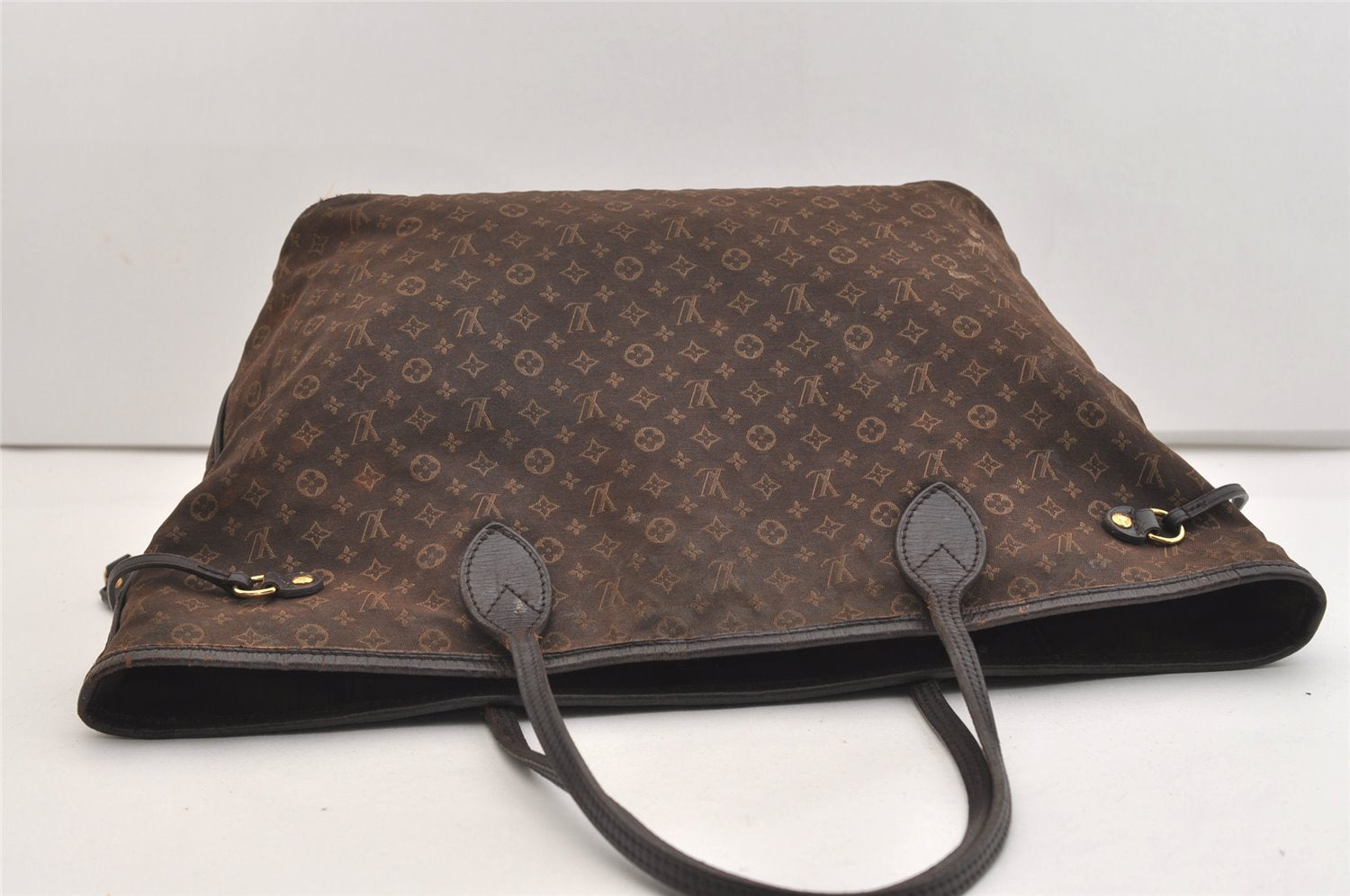 Authentic Louis Vuitton Monogram Idylle Neverfull MM Tote Bag M40513 Brown 4922J