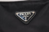 Authentic PRADA Nylon Tessuto Saffiano Leather Shoulder Tote Bag Black 4923J