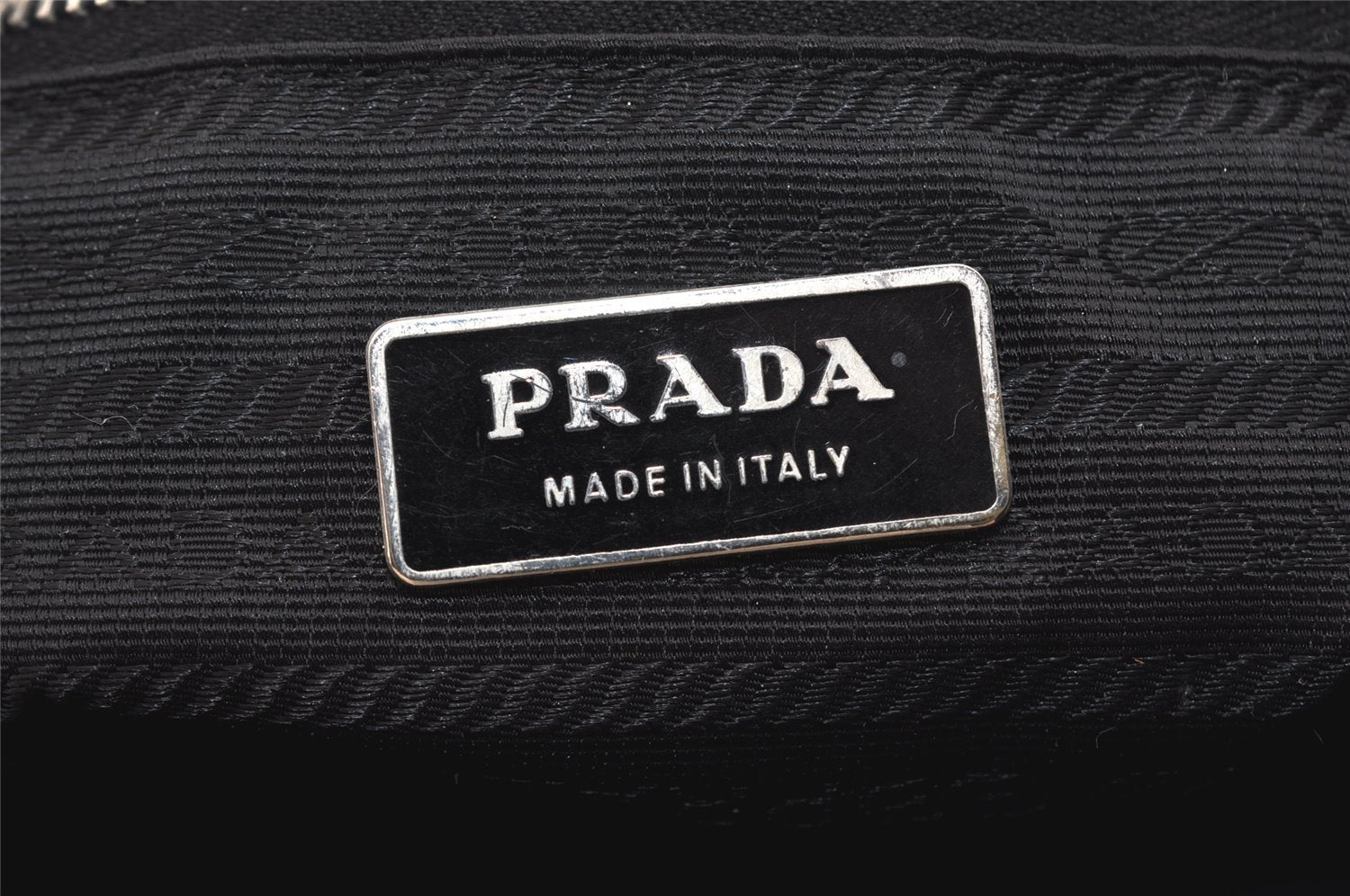Authentic PRADA Nylon Tessuto Saffiano Leather Shoulder Tote Bag Black 4923J