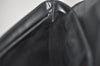 Authentic CELINE Horse Carriage Clutch Hand Bag Purse Leather Black 4924J