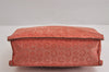 Authentic CELINE C Macadam Blason Pattern Hand Tote Bag Suede Leather Pink 4925J