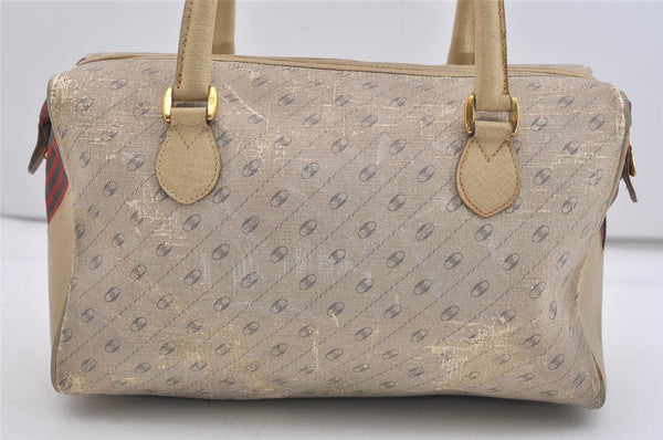 Authentic GUCCI Centennial Line Hand Boston Bag GG PVC Leather White Junk 4926J