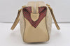 Authentic GUCCI Centennial Line Hand Boston Bag GG PVC Leather White Junk 4926J