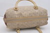 Authentic GUCCI Centennial Line Hand Boston Bag GG PVC Leather White Junk 4926J